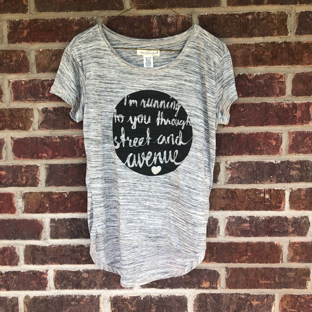 Little Girl’s L.O.G.G. By H&M High Low Graphic Top Size 12-14
